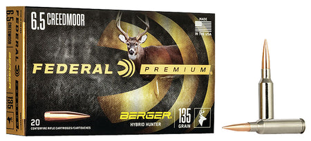 Federal Premium Berger Hybrid Hunter 135 Grain 6.5mm Creedmoor 2775 fps 604544649284