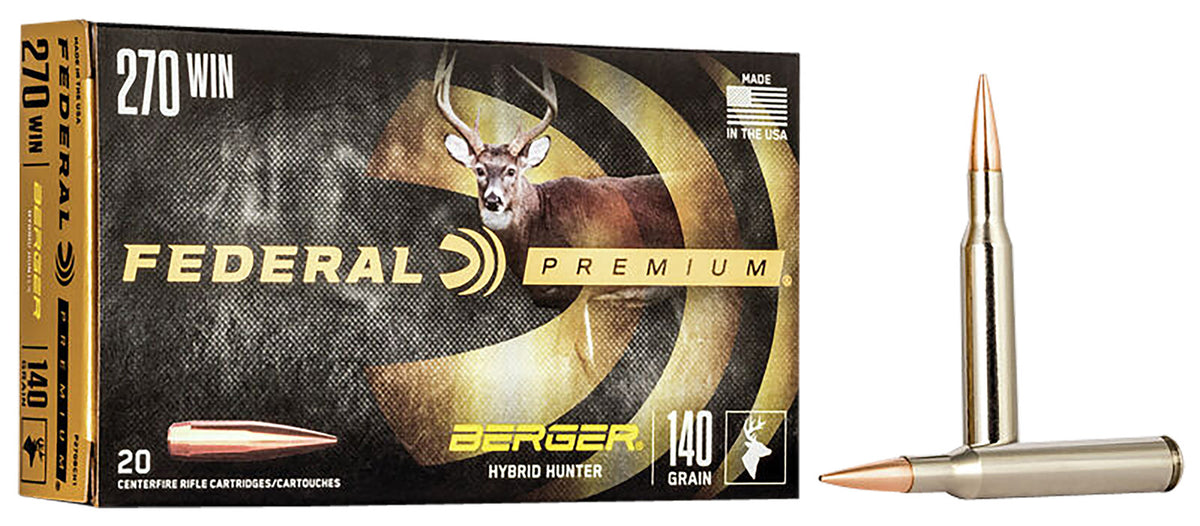 Federal Premium Berger Hybrid Hunter 140 Grain .270 Winchester 2950 fps 604544649215