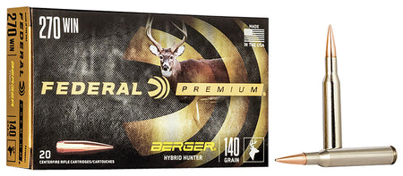 Federal Premium Berger Hybrid Hunter 140 Grain .270 Winchester 2950 fps 604544649215