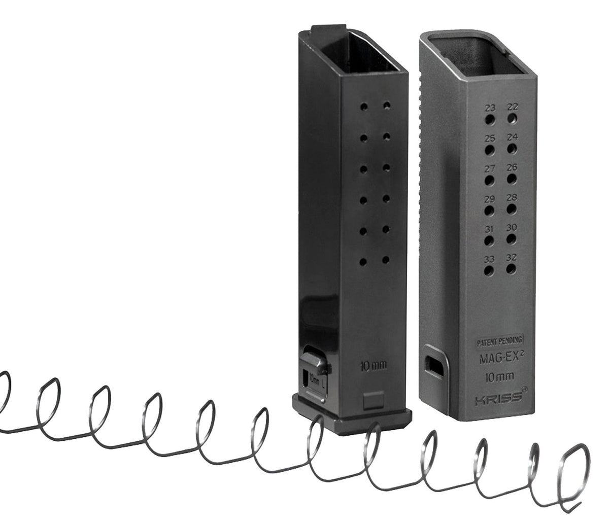 Kriss Mag-Ex2 10mm Auto 33-Round Extension Kit for Glock 20/40 Black Polymer
