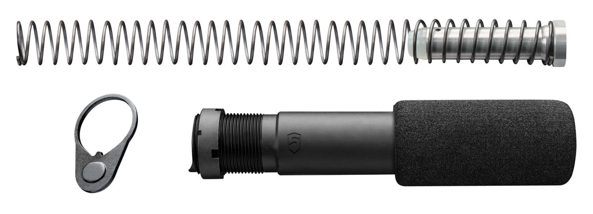 Phase 5 PBTCA Mil-Spec AR Pistol Buffer Tube Assembly Black Billet Aluminum
