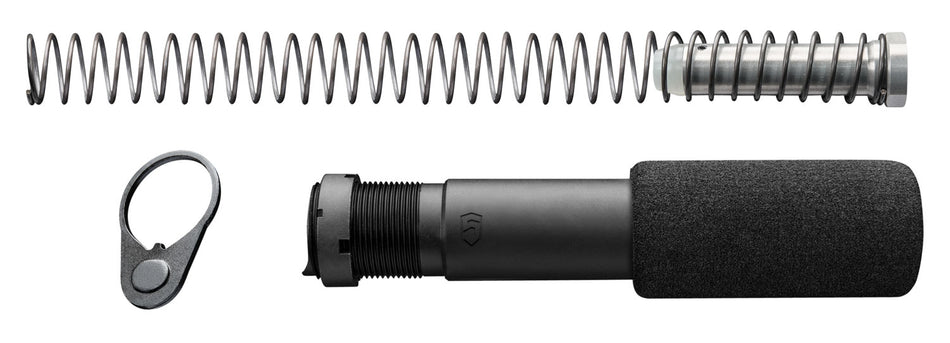Phase 5 PBTCA Mil-Spec AR Pistol Buffer Tube Assembly Black Billet Aluminum