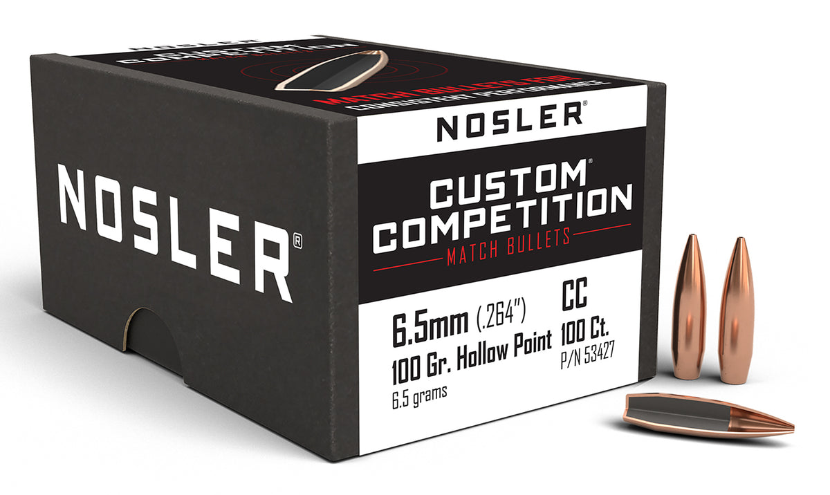 Nosler Custom Competition 6.5mm 100 Grain HPBT Match Bullets 100/Box