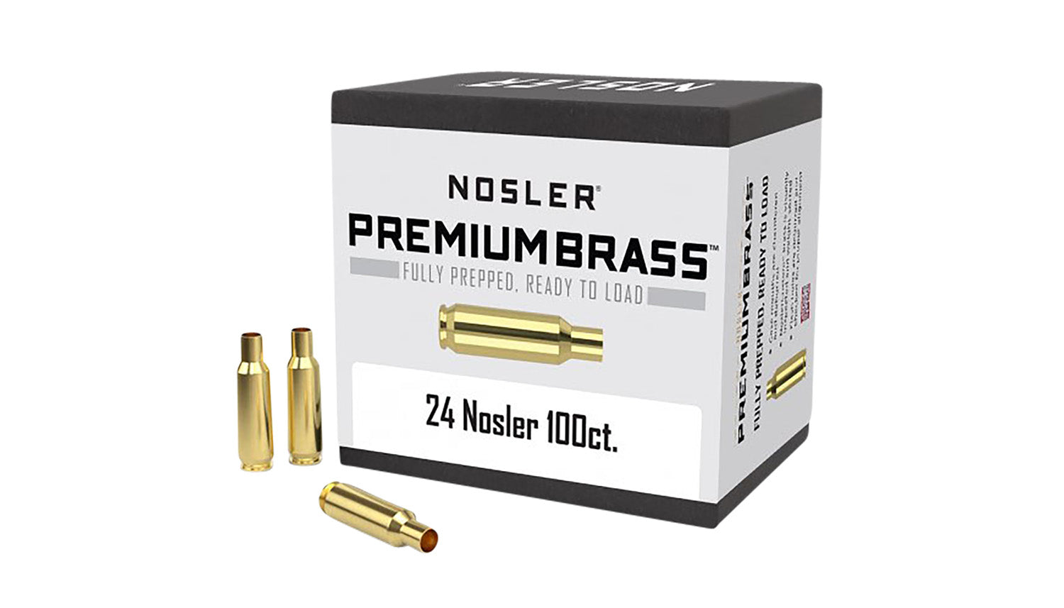 Nosler 24 Nosler Premium Unprimed Rifle Brass Cases 100/Box