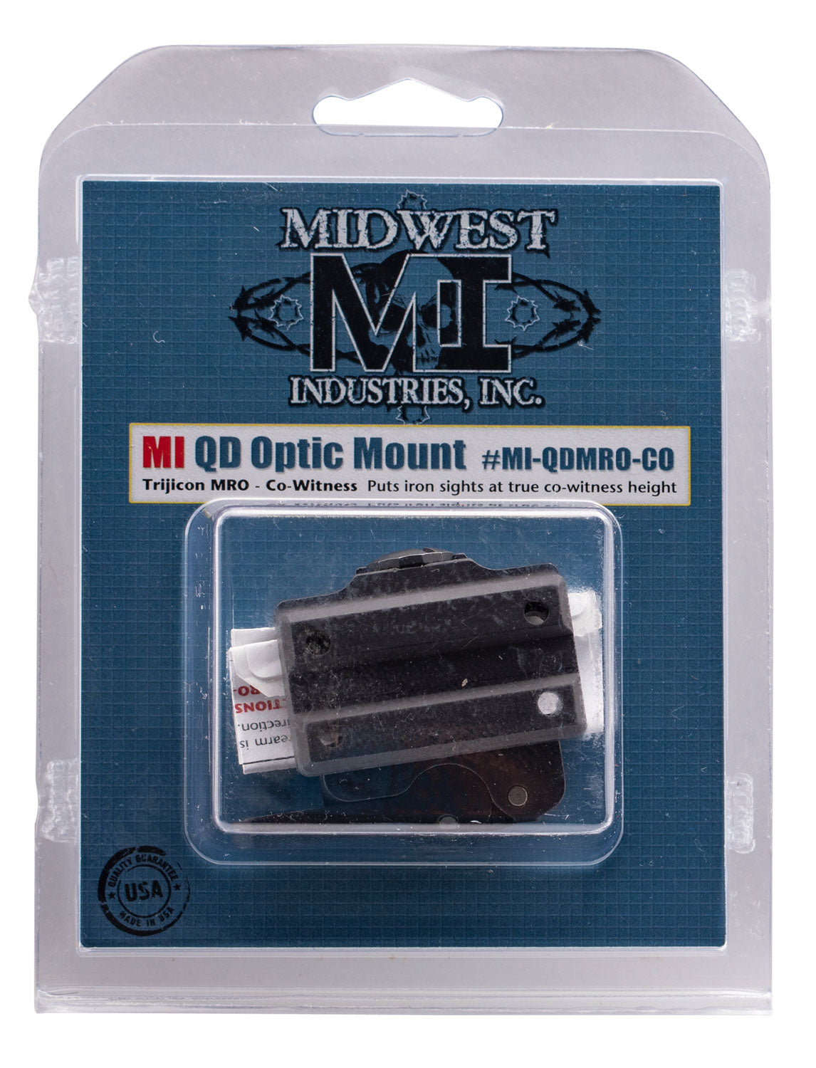 Midwest Industries MIQDMROCO Black Hardcoat Anodized QD Mount Compatible with Trijicon MRO
