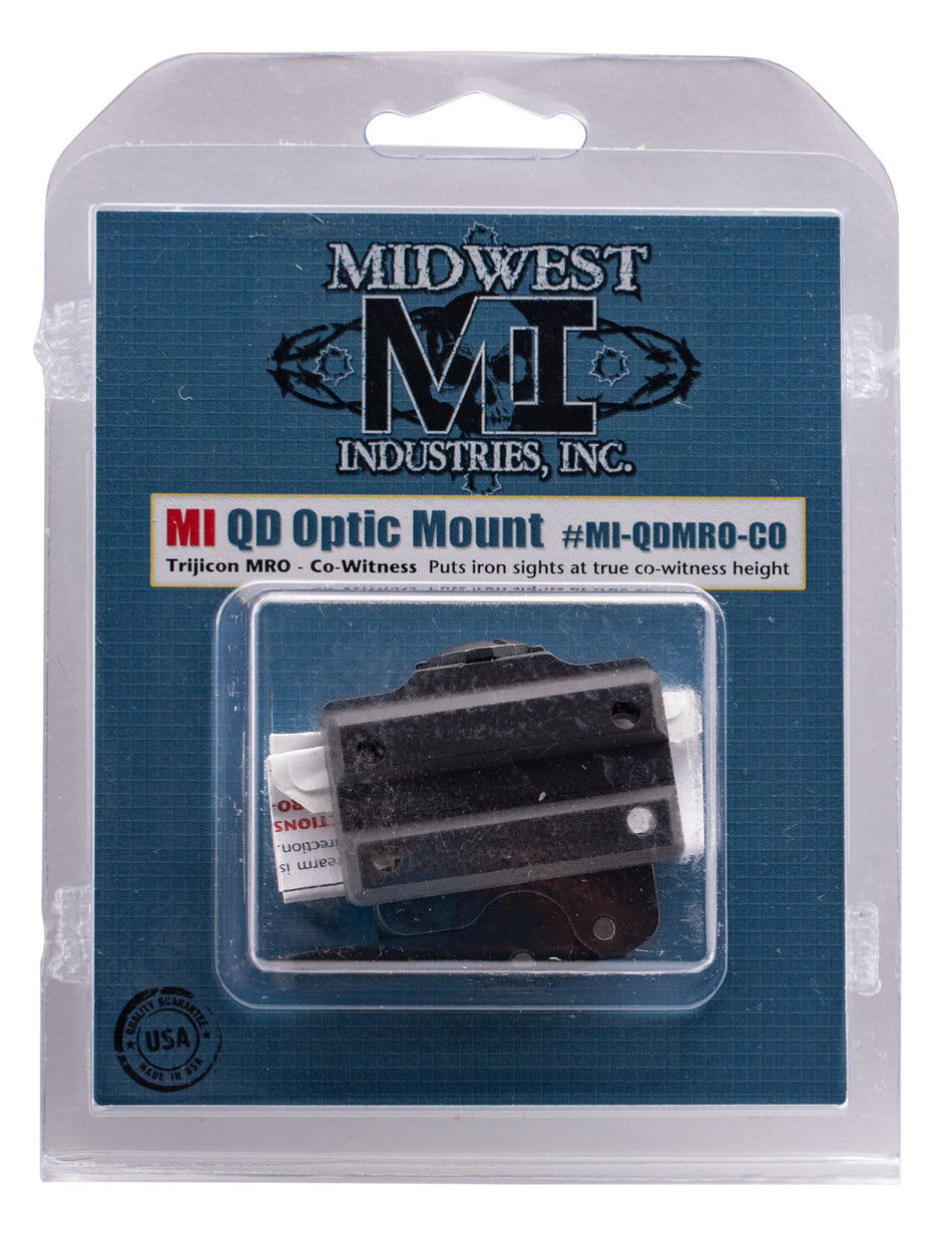 Midwest Industries MIQDMROCO Black Hardcoat Anodized QD Mount Compatible with Trijicon MRO