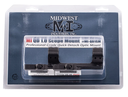 Midwest Industries MIQD1SM 1" Tube QD Scope Mount Ring Combo Hardcoat Anodized Black