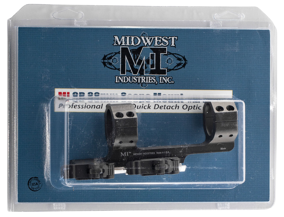 Midwest Industries MIQD30SM 30mm Tube QD Scope Mount and Ring Combo Hardcoat Anodized Black