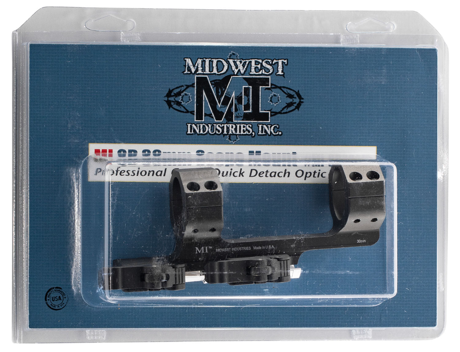 Midwest Industries MIQD30SM 30mm Tube QD Scope Mount and Ring Combo Hardcoat Anodized Black