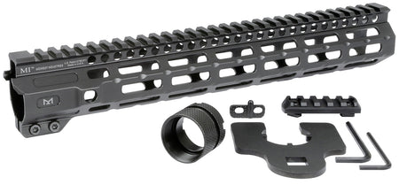 Midwest Industries M-Series One-Piece Combat Rail AR Platform Black 12.62" Aluminum