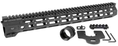 Midwest Industries M-Series AR-15 6061 Aluminum Picatinny Rail Black Anodized 15"