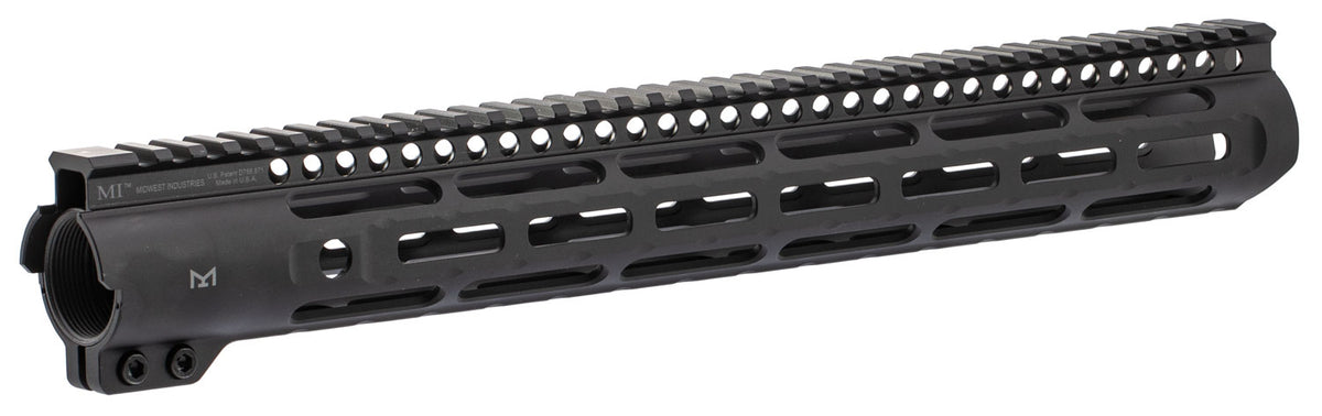 Midwest Industries Slimline AR-15 Free Float Handguard Black 15" Aluminum