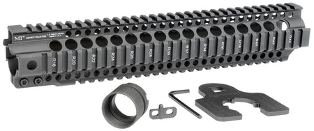 Midwest Industries T-Series AR-15 One-Piece Free Float Rail Black Aluminum 12.625"