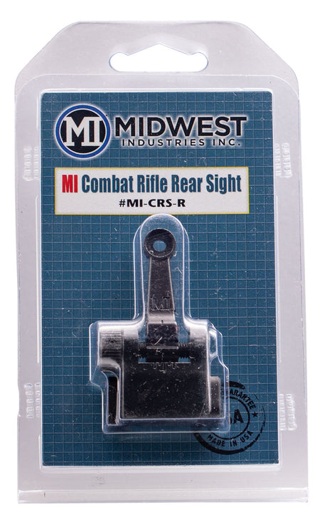 Midwest Industries MICRSR Flip-Up Rear Sight Black Mil-Spec for AR-15 M16 M4