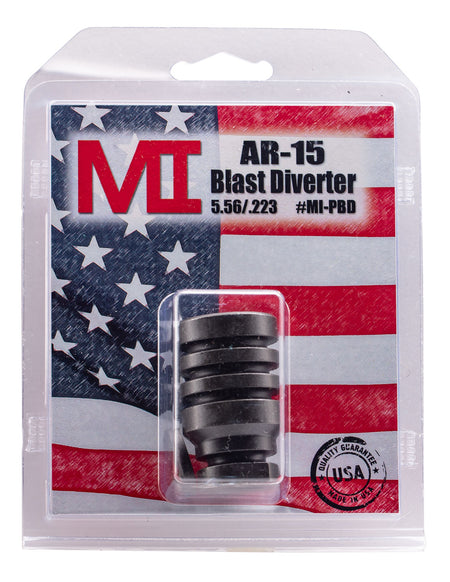 Midwest Industries MIPBD AR-Platform Blast Diverter 1/2"-28 tpi 1.09" Dia Black Phosphate for 5.56x45mm NATO