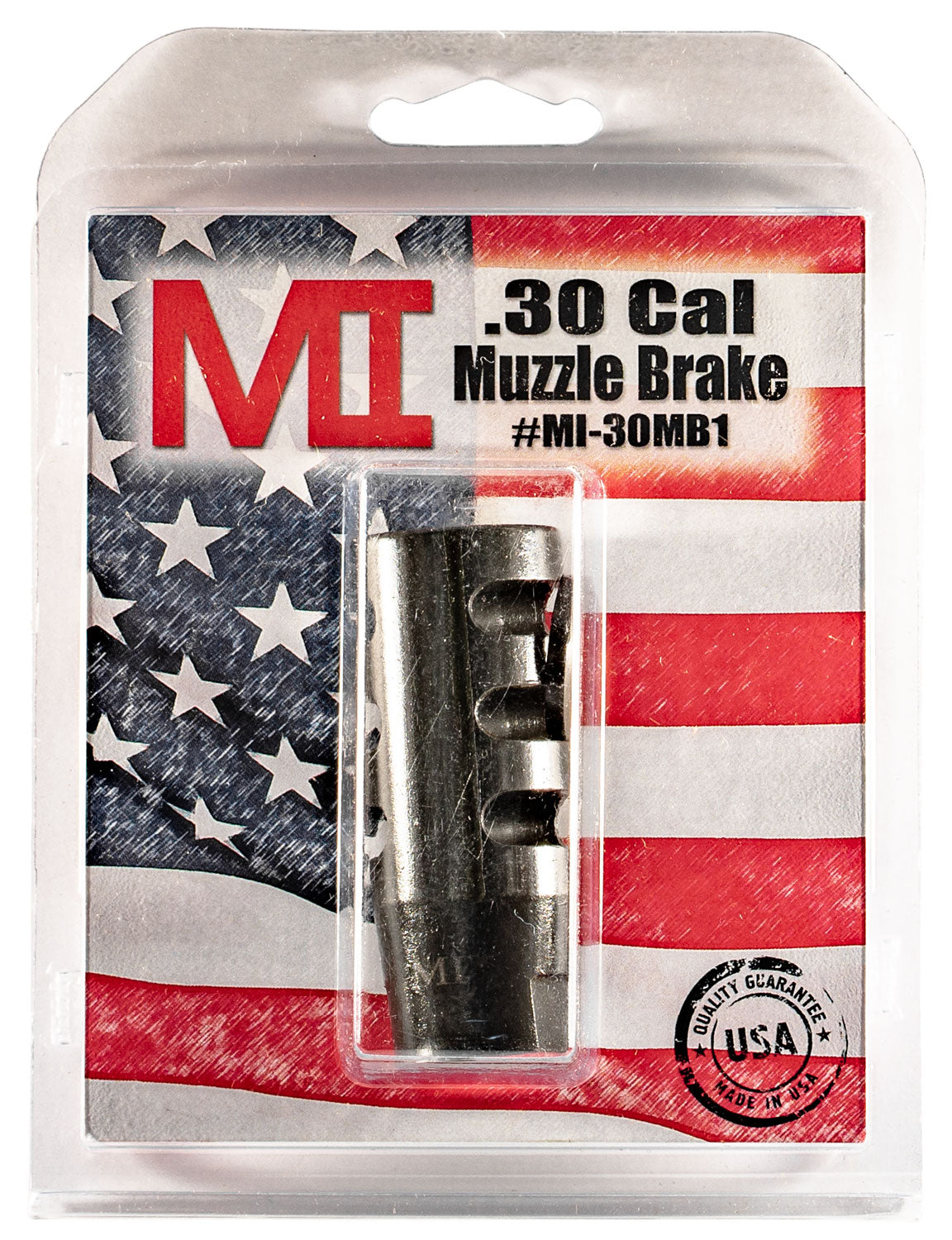 Midwest Industries MIAR30MB1 30 Cal AR Muzzle Brake 5/8"-24 tpi Black Phosphate Tool Steel