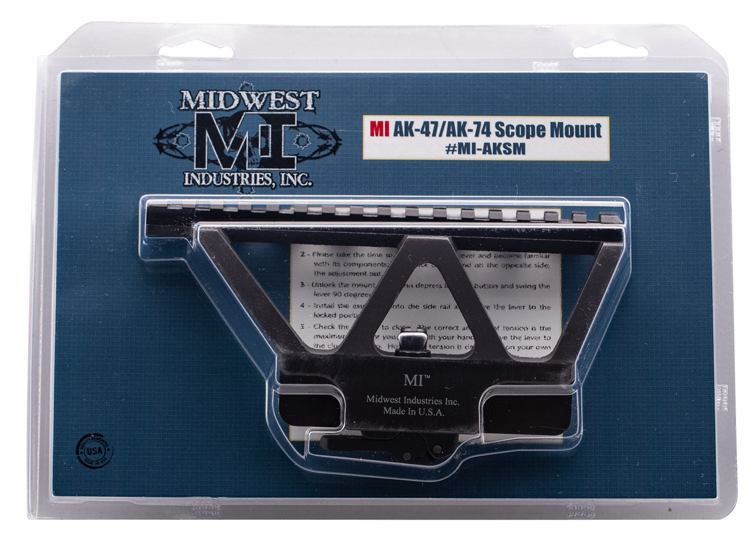 Midwest Industries MIAKSM Black Hardcoat Anodized AK Side Rail Optic Mount