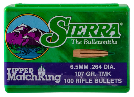 Sierra 7407 Tipped MatchKing 6.5 Creedmoor 107 Grain TMK Bullets 100/Box