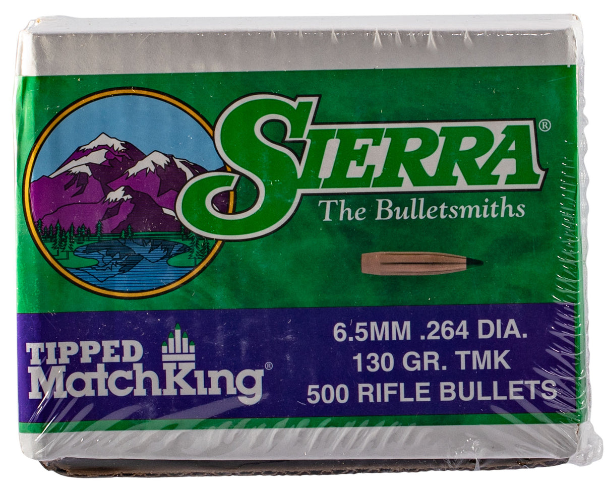 Sierra Tipped MatchKing 7430C .264 Caliber 130 Grain Bullets 500ct