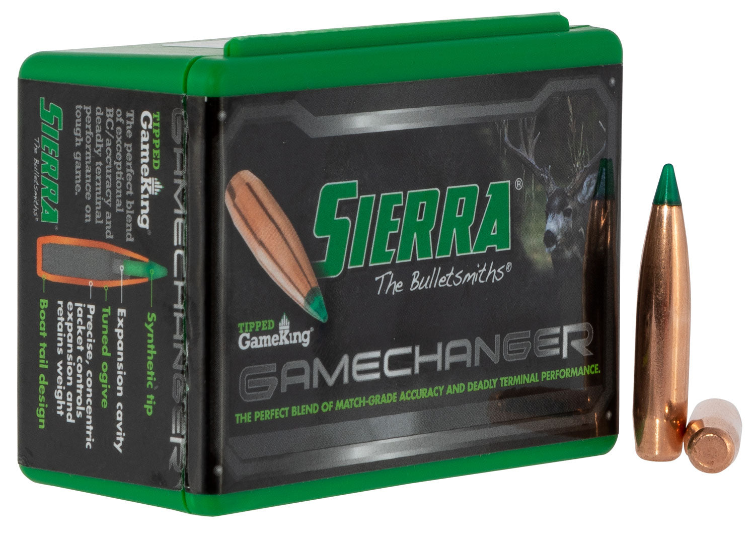 Sierra Tipped GameKing 4565T 7mm 165 Grain HPBT Hunting Bullets 50ct