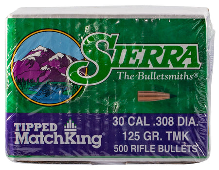 Sierra Tipped MatchKing 7725C .30 Caliber 125 Grain Bullets 500ct