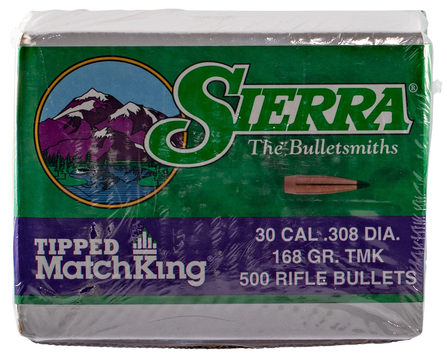 Sierra Tipped MatchKing 7768C .30 Caliber 168 Grain Match Bullets 500ct