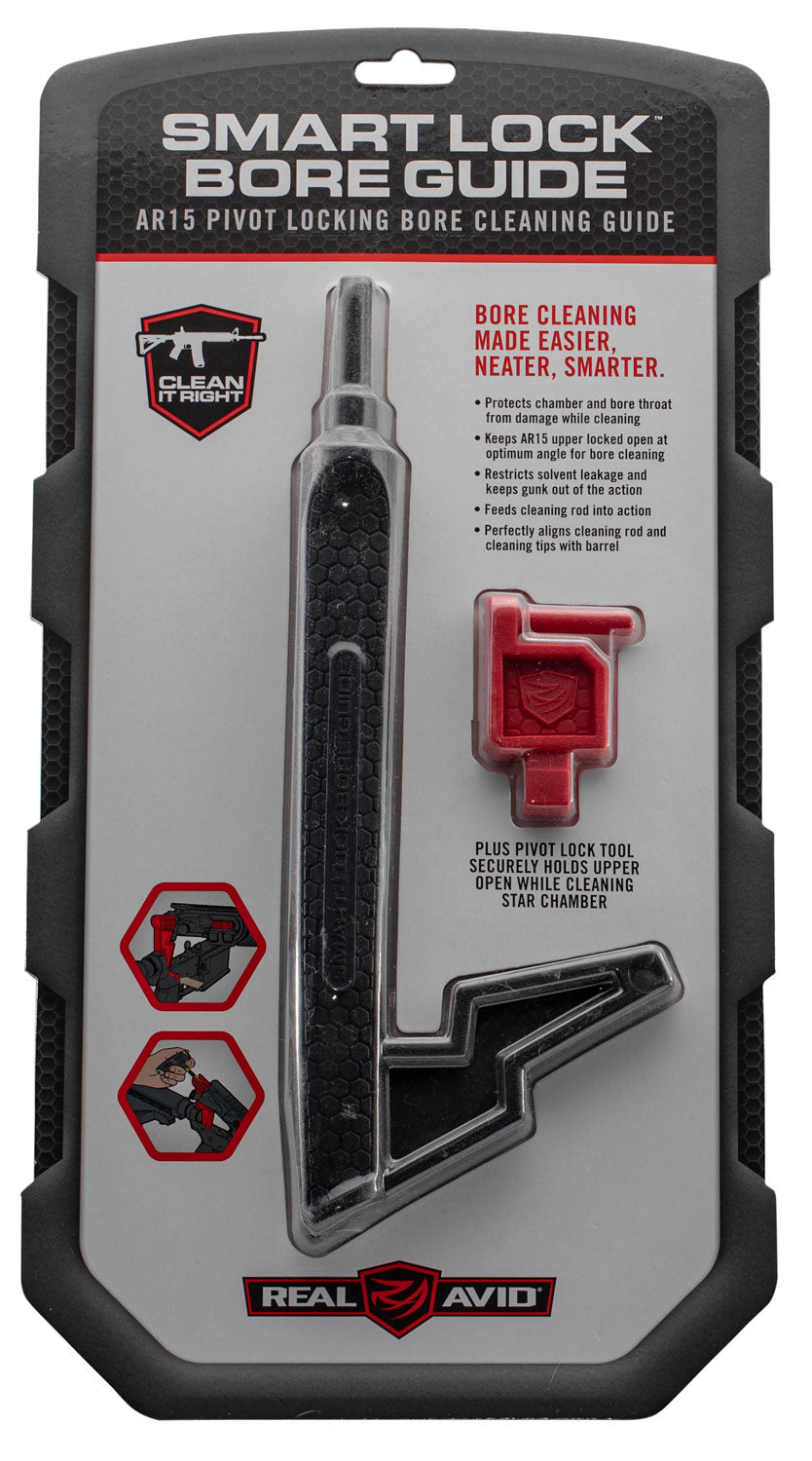 Real Avid AVSLBG Smart Lock AR-15 Bore Guide Pivot-Locking Polymer Cleaning Tool