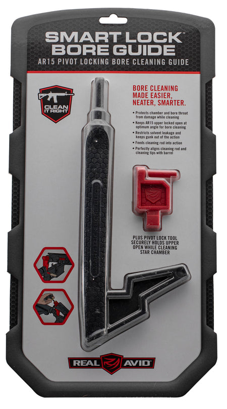 Real Avid AVSLBG Smart Lock AR-15 Bore Guide Pivot-Locking Polymer Cleaning Tool