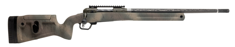 Savage Arms 58155 110 Pro Pursuit 308 Win 3+1 20" Olive Dark Green Cerakote Earth-Tone Camo/Black Web Right Hand