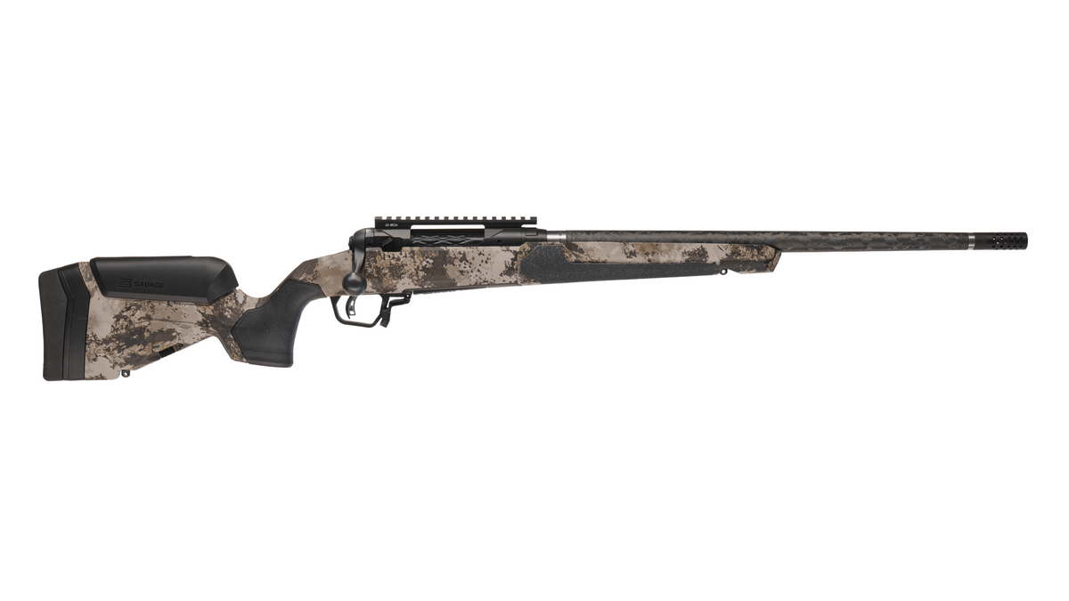 Savage Arms 32741 110 UltraLite Pro Full Size 300 WSM 3+1 20" Carbon Fiber Barrel, Savage Western Camo Accufit V2 Synthetic Stock, Right Hand