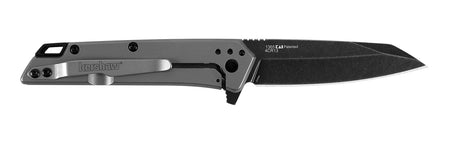 Kershaw 1365 Misdirect 2.9-Inch Folding Reverse Tanto 4Cr14 BlackWash Blade Gray Bead Blasted Stainless Handle with Clip