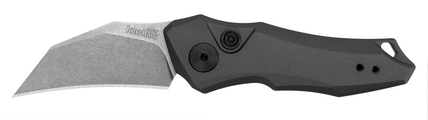 Kershaw 7350 Launch 10 Automatic Folder 1.9-Inch Hawkbill CPM 154 Stonewash Blade Gray Anodized Aluminum Handle