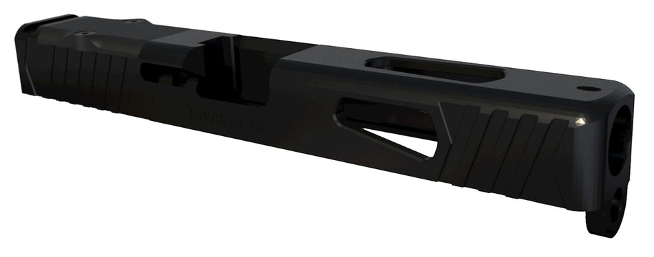 Rival Arms RA10G102A Glock 17 Gen3 Precision Slide A1 with RMR Cut Front/Rear Serrations QPQ Black
