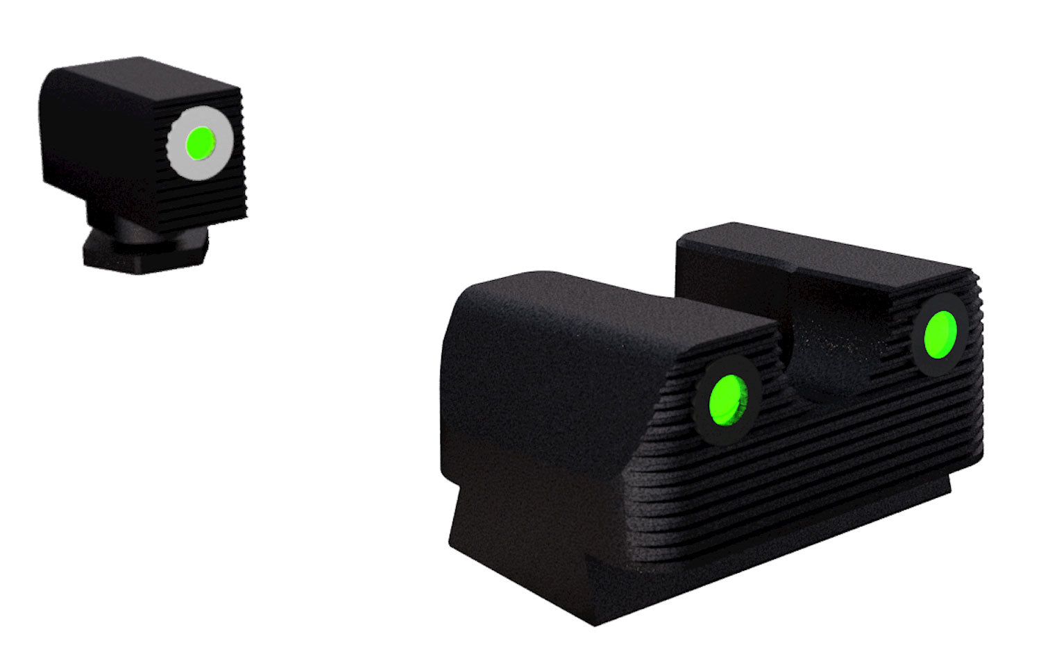 Rival Arms RA2B231G Tritium Night Sight Set for Glock 42/43/48 White Outline Front