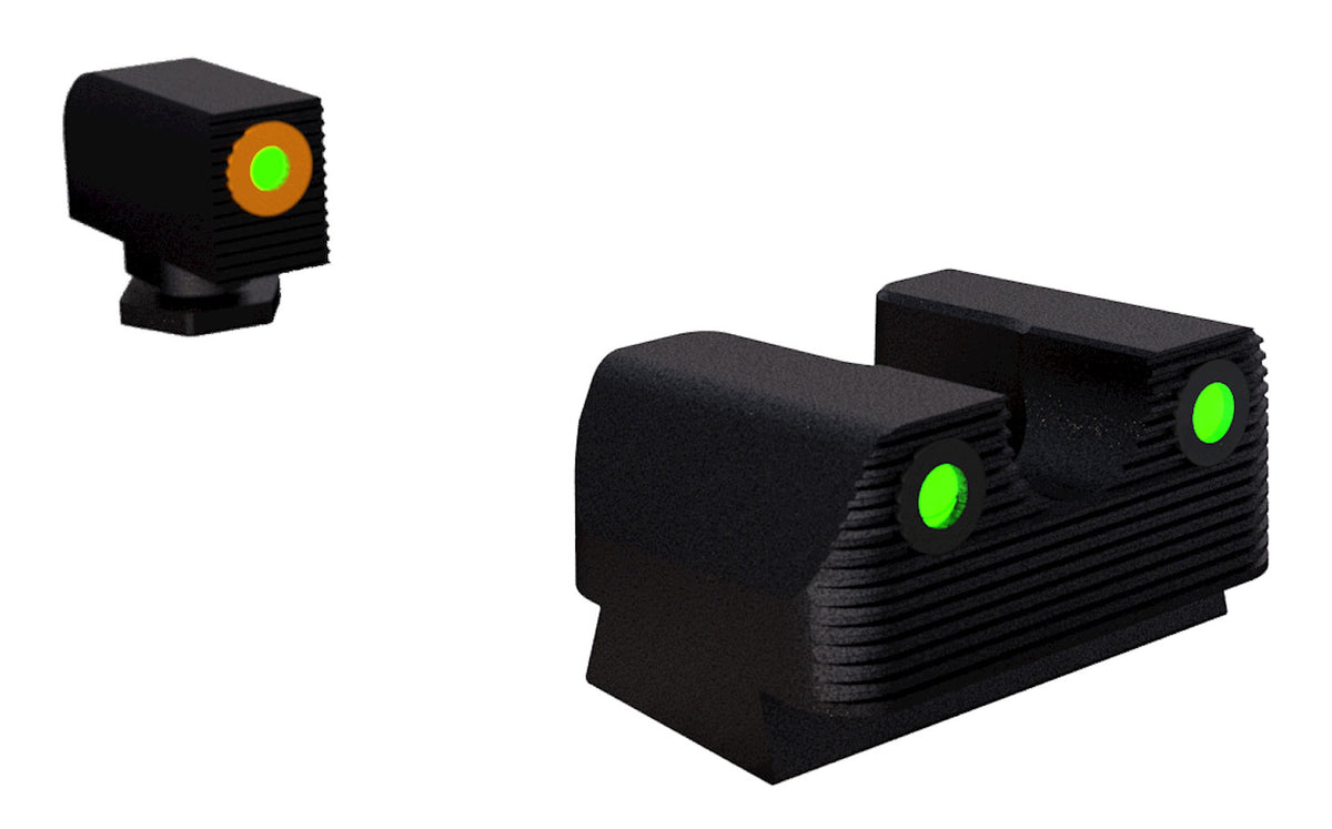 Rival Arms RA1A231G Tritium Night Sight Set for Glock 17/G19 Orange Outline Front Sight