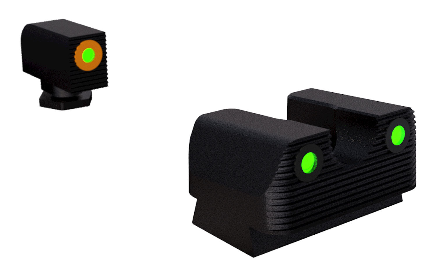 Rival Arms RA1A231G Tritium Night Sight Set for Glock 17/G19 Orange Outline Front Sight