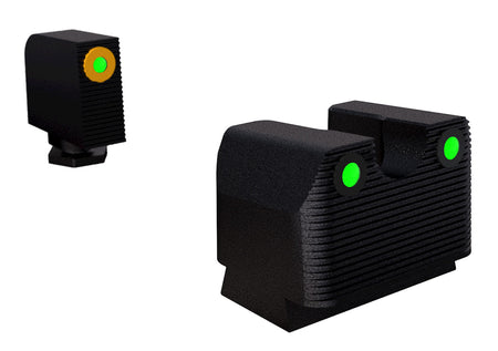 Rival Arms Green Tritium MOS Night Sights RA3A231G for Glock 17/19 Orange Outline Front