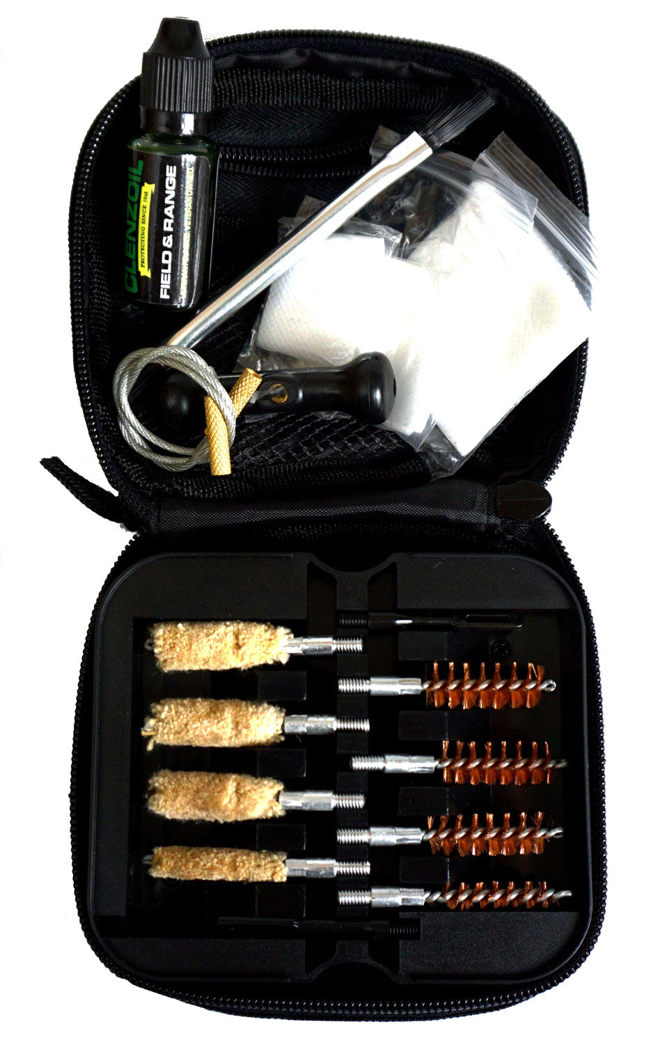 Clenzoil 2328 Multi-Caliber Pistol Gun Cleaning Kit 17-Piece with CLP Dropper Black