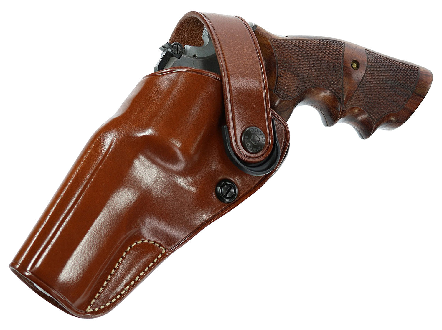 Galco DAO105 Tan Leather OWB Belt Slide Holster S&W L Frame 4" Barrel Revolver Left Hand
