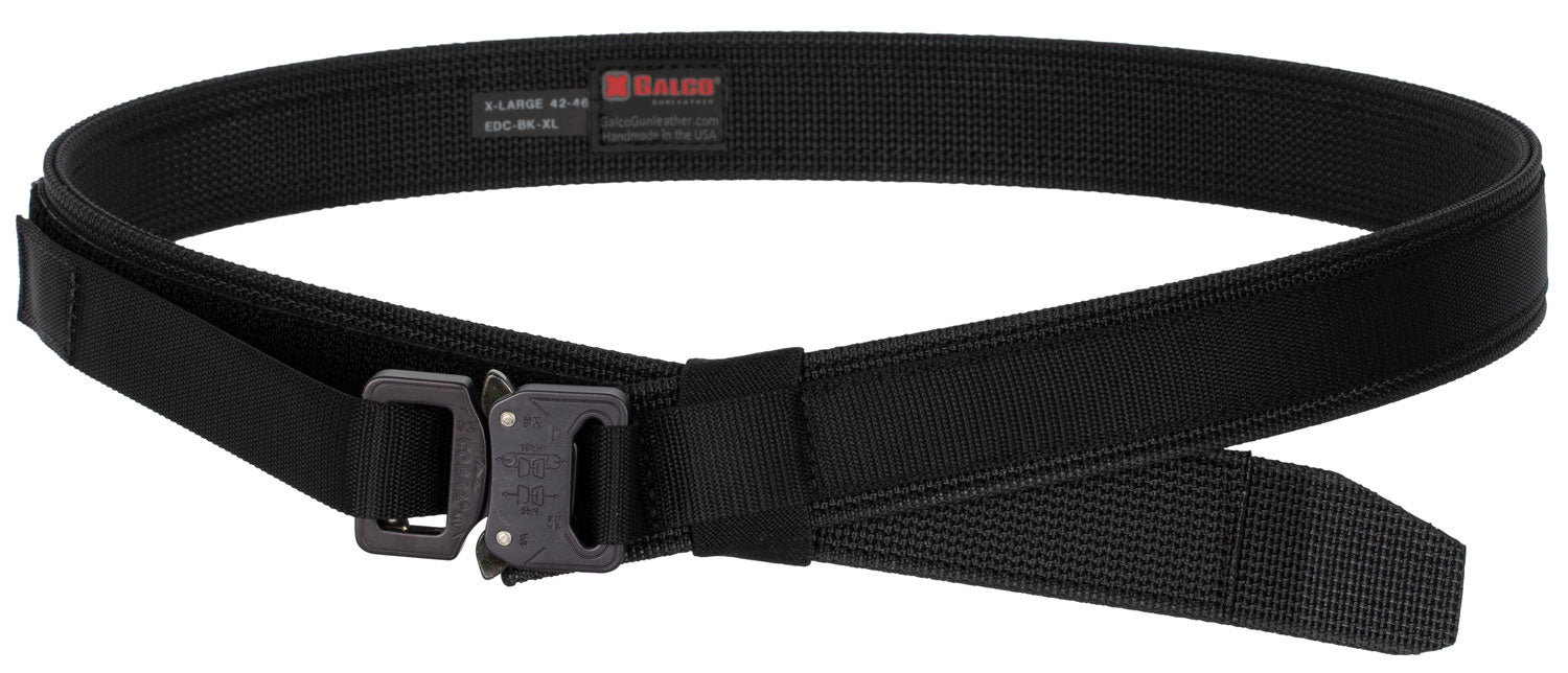 Galco EDCBKXL Black Nylon EDC Belt 1.5 Inch Wide Quick Release Cobra Buckle XL