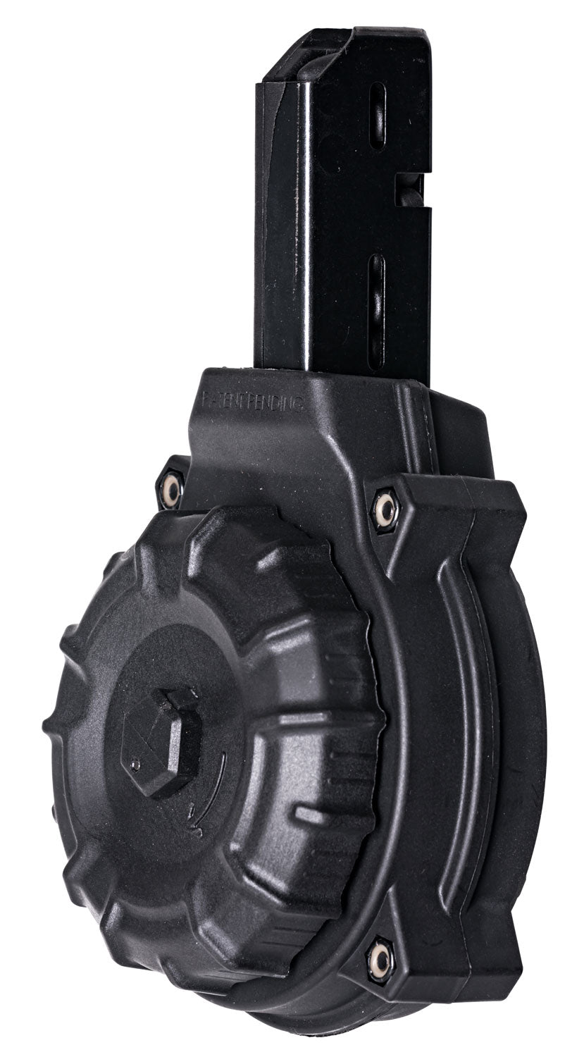 ProMag DRMA10 Colt Carbine/SMG 9mm Luger 50rd Drum Magazine DuPont Zytel Black