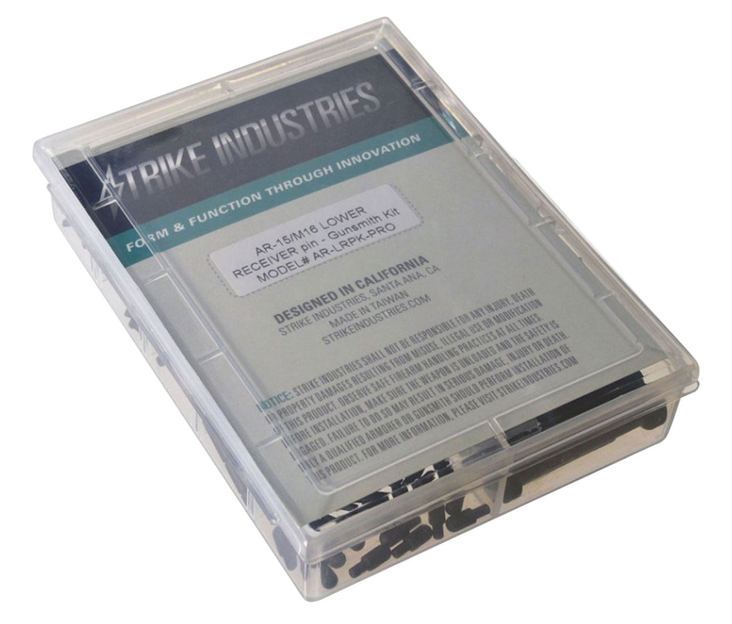 Strike Industries AR-15 Lower Pin Kit Takedown Pivot Detent Set Matte Black