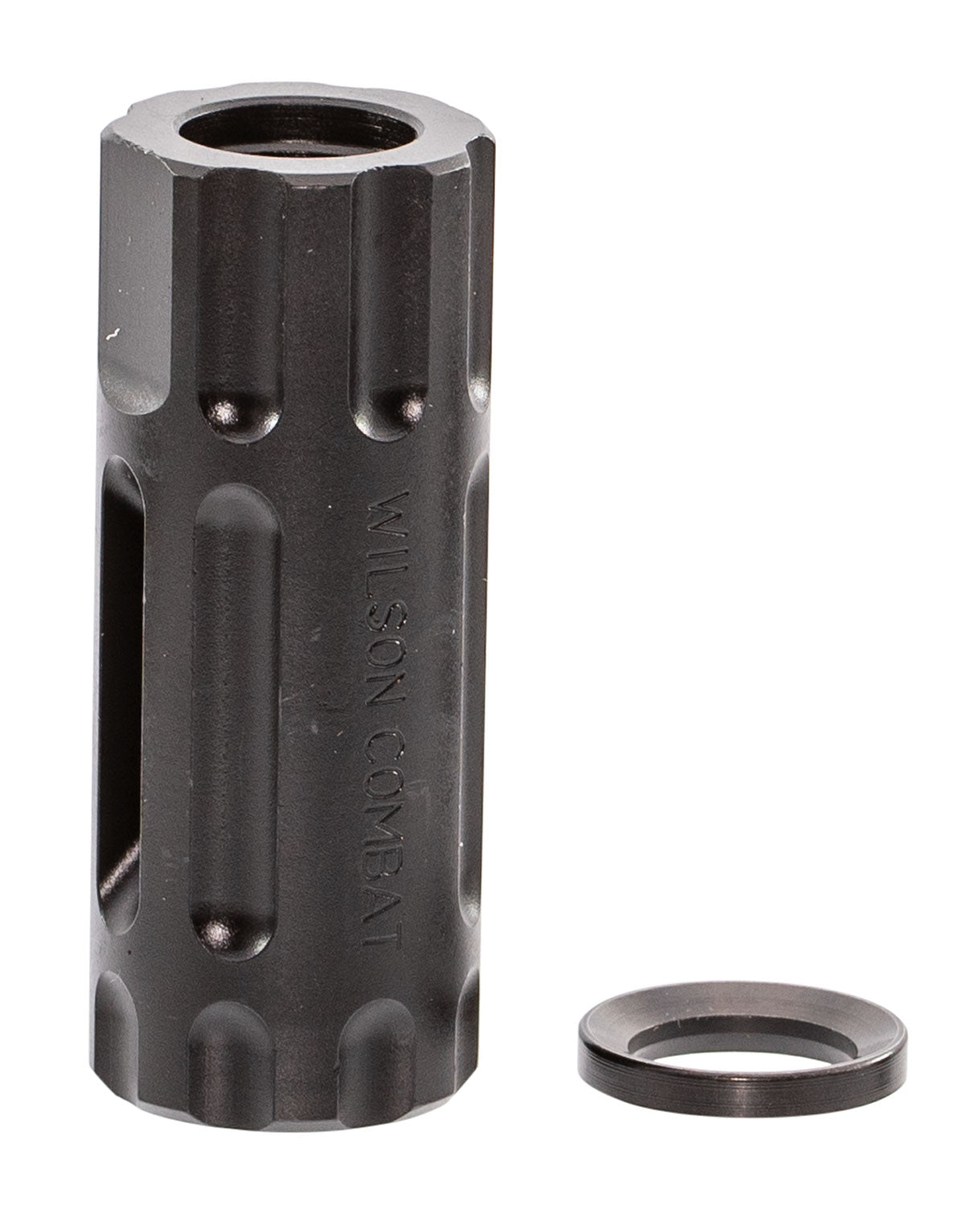 Wilson Combat TRQCOMP1/2X28 AR-15 Muzzle Brake/Compensator 5.56 NATO Melonite Steel 2.20" OAL