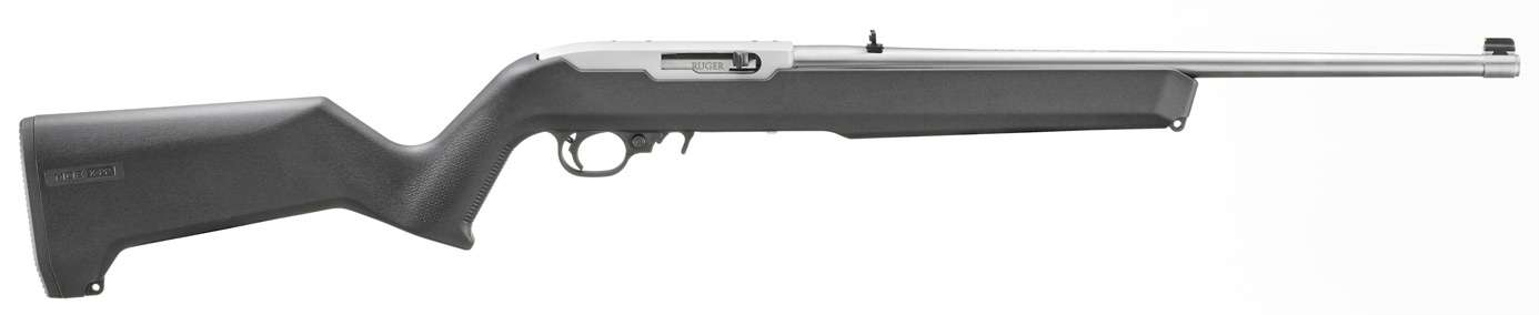dRUGER 10/22 MOE X22 STOCK 18.5"BBL NON THREADED BLACK/STS 1-10RD MAG