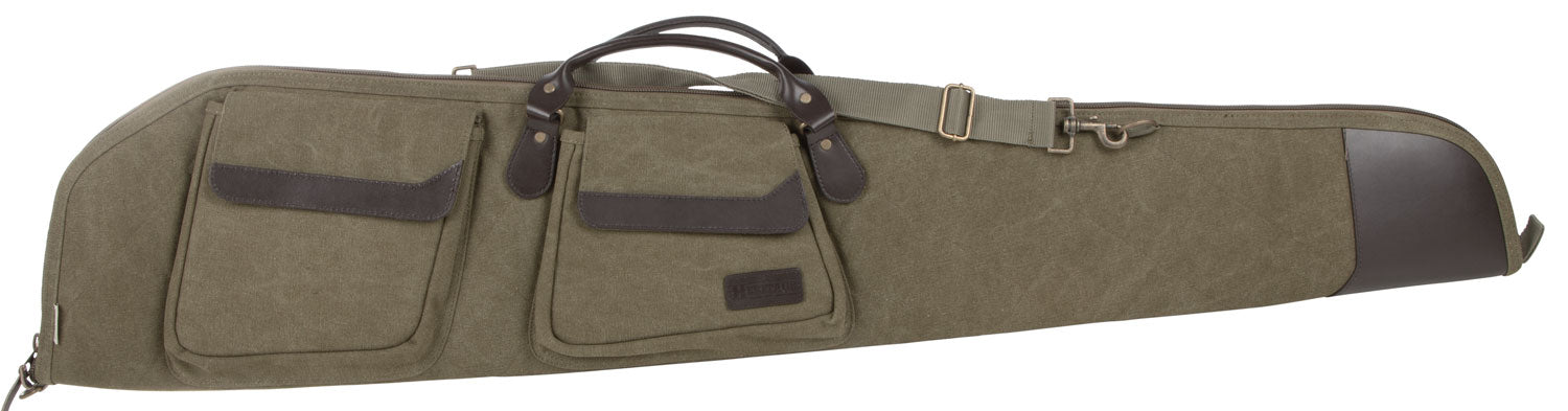 Heritage Cases 54148 North Platte 48-Inch Rifle Case Olive Canvas with Leather Accents