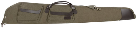 Heritage Cases 54352 North Platte Soft Shotgun Case 52" Olive Cotton Canvas Leather