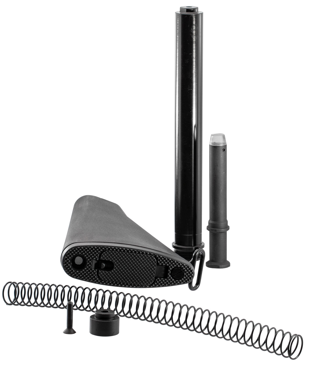 TacFire AR-10 A2 Stock Kit with Buffer and Spring Polymer Black