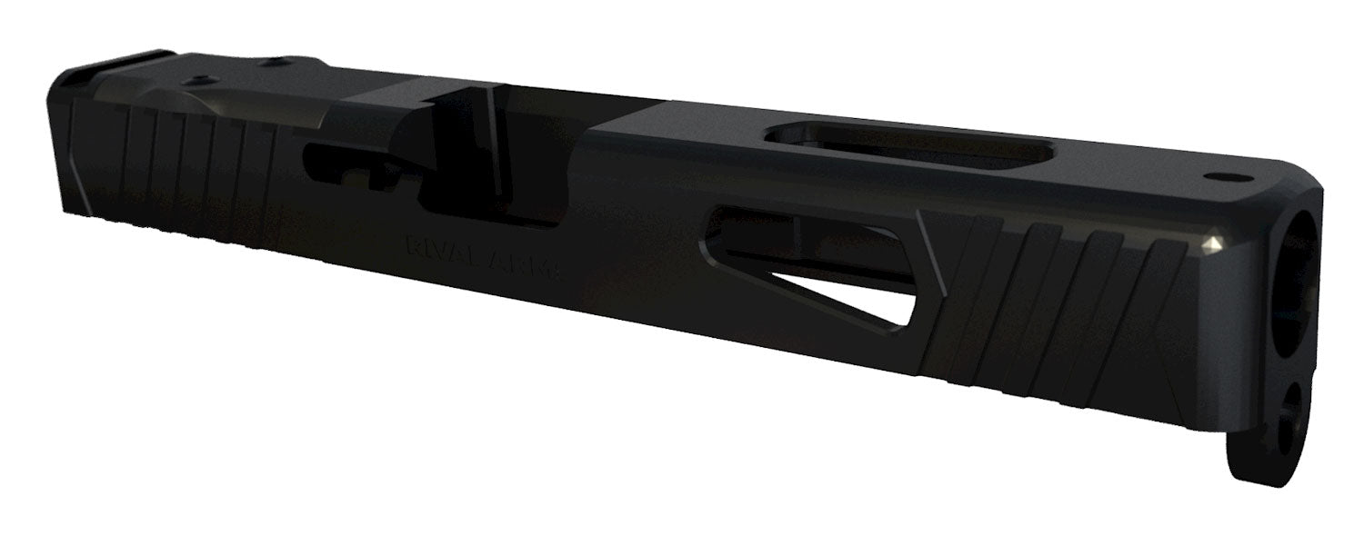 Rival Arms RA10G105A Glock 17 Gen3 Precision Slide A1 with Doctor Optic Cut Front/Rear Serrations QPQ