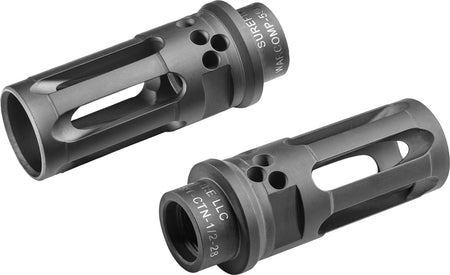 SureFire WARCOMP-556-CTN Closed Tine Flash Hider Black DLC Stainless Steel, 1/2"x28