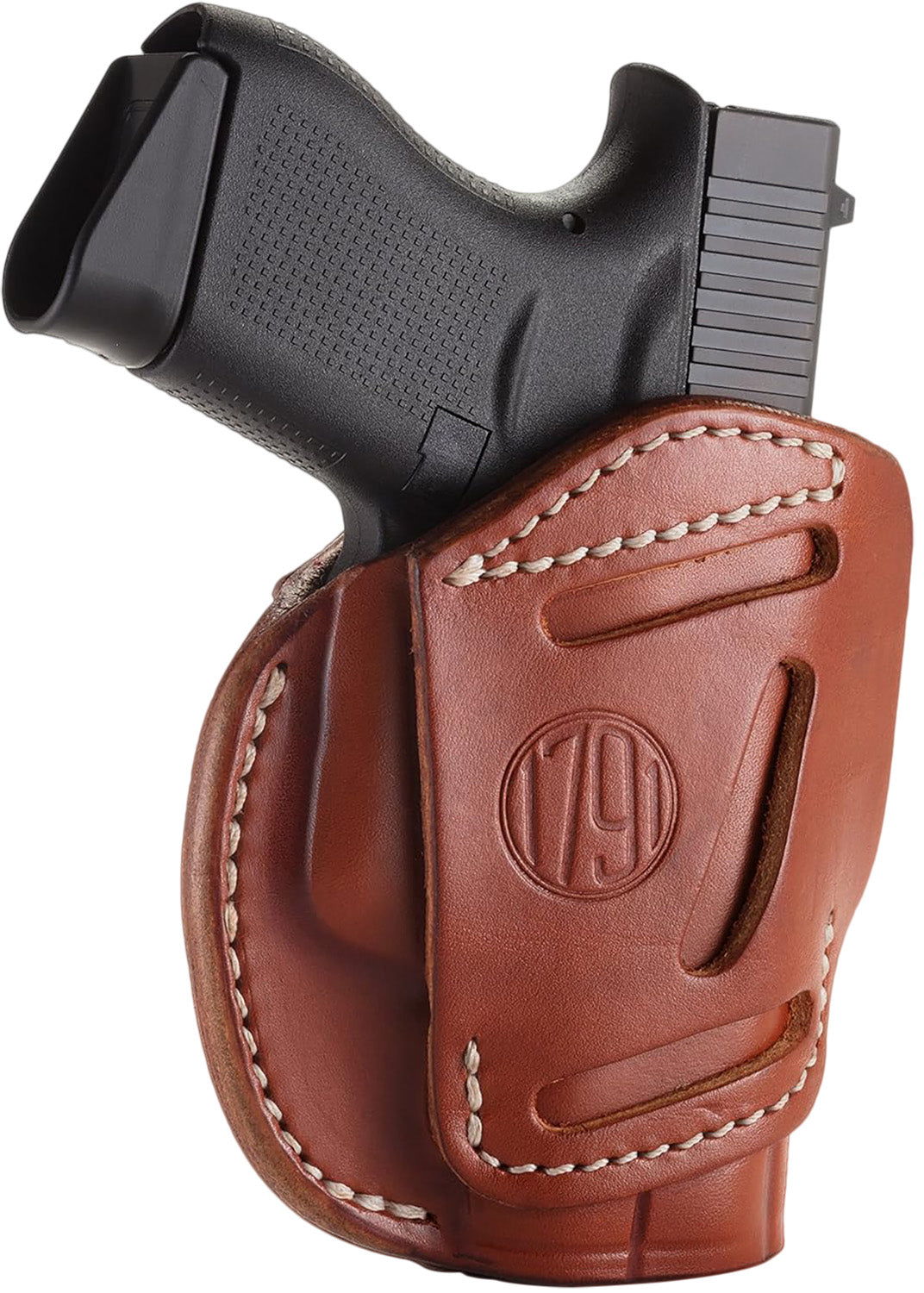 1791 Gunleather 3WH2CBRA IWB/OWB Concealment Holster Size 02 Classic Brown Leather Ruger LCP Ambidextrous